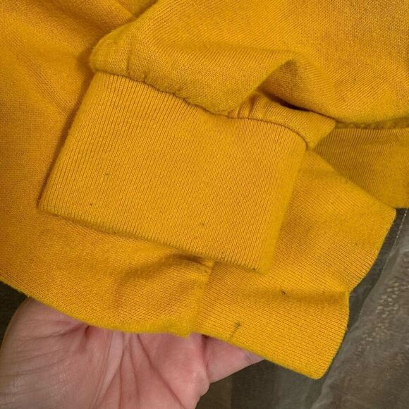 PINK Victorias Secret Yellow Hooded Pullover Cowl Neck Sweater XS Flawed - Picture 6 of 6